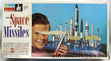 Monogram 1/128 US Space Missiles 2nd Issue- Titan II- Atlas- Minuteman II- Thor- Hound Dog- Corporal- Nike Hercules- Sergeant- Nike Ajax- Poseidon- Honest John- Terrier- La Crosse- ASROC- Rat- Sparrow- Bullpup- Falcon- Redstone- Jupiter- Spartan- Bomarc- Pershing- Talos, PS221-300 plastic model kit